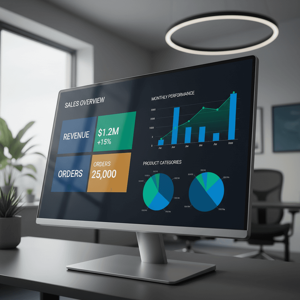 Real-time business intelligence dashboard with live metrics